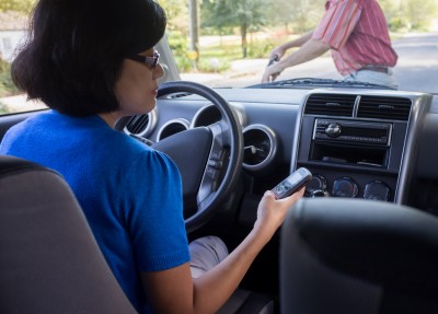 Woman Texting and Driving